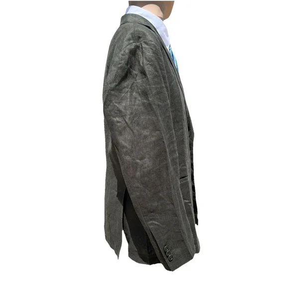(Sene) linen New‎ without tags Men (44) blazer 2 button olive formal sport Coat